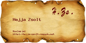 Hejja Zsolt névjegykártya